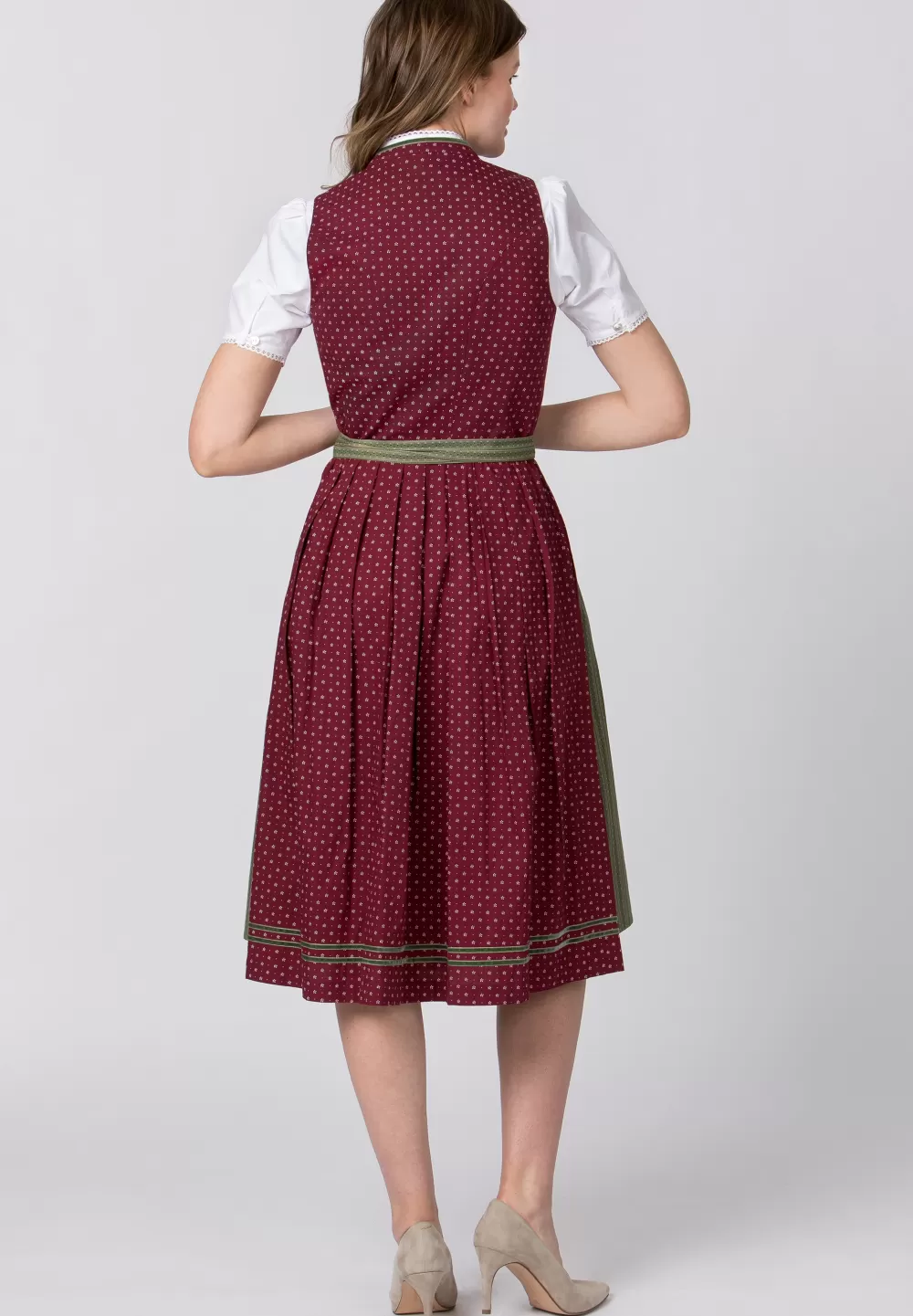 Stockerpoint Dirndl Bella | 34*Damen Lange Dirndl 70-96 cm | Midi Dirndl 60-65 cm