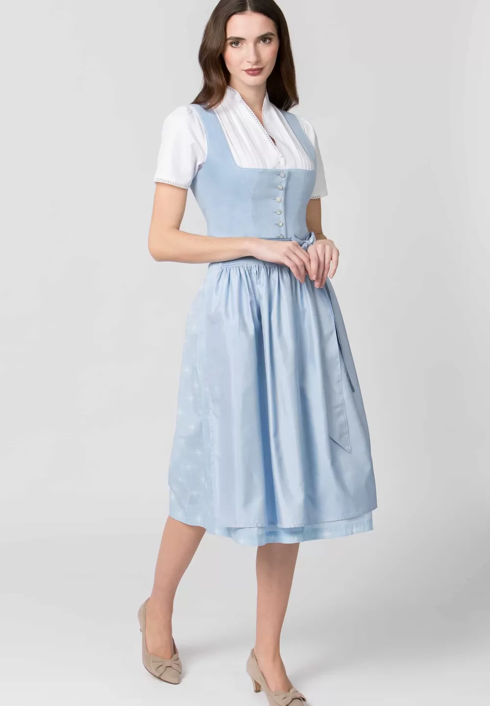 Stockerpoint Dirndl Chantal | 34*Damen Lange Dirndl 70-96 cm | Midi Dirndl 60-65 cm