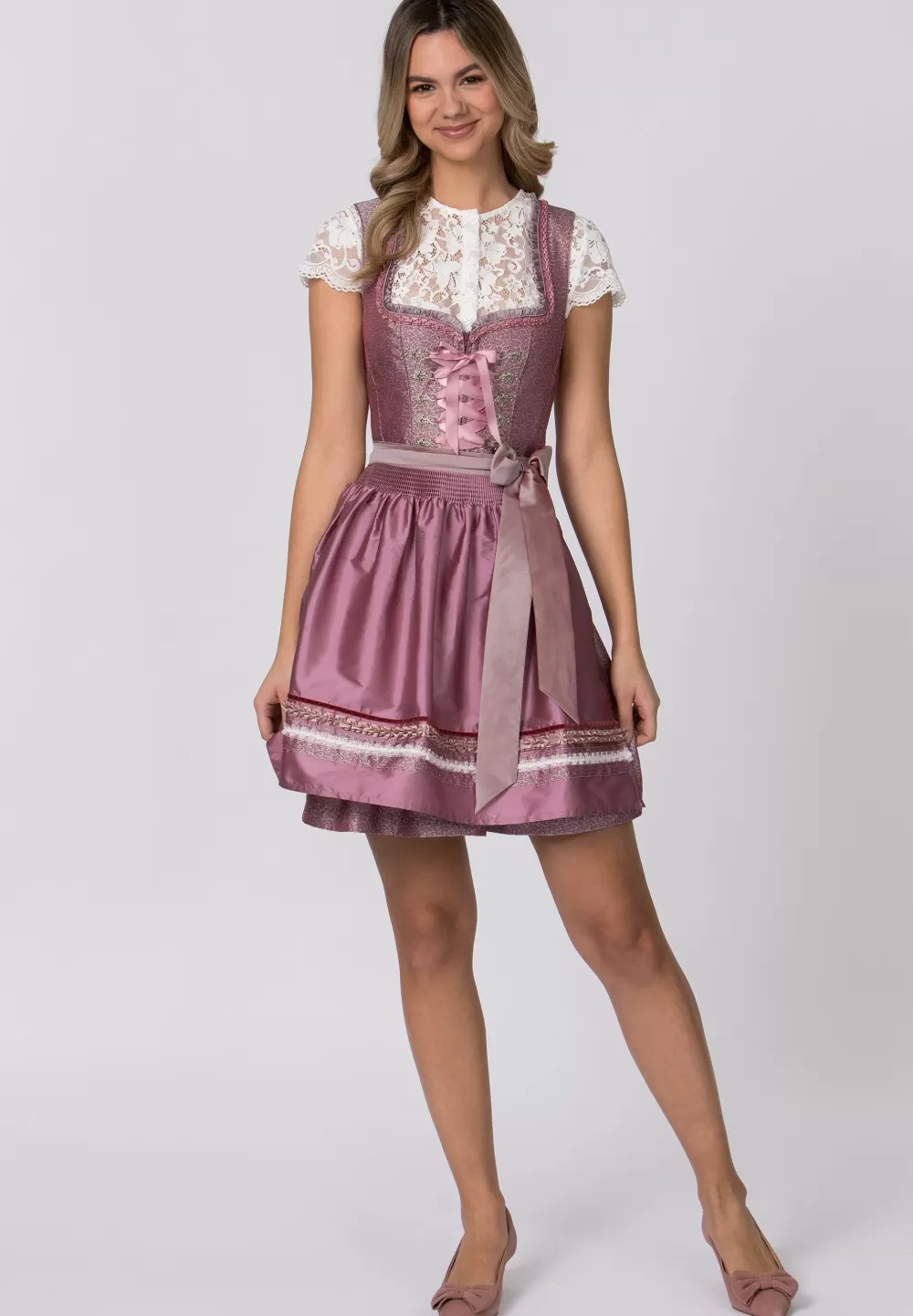 Stockerpoint Dirndl Elaine | 30*Damen Kurze Dirndl 50-55 cm | Dirndl