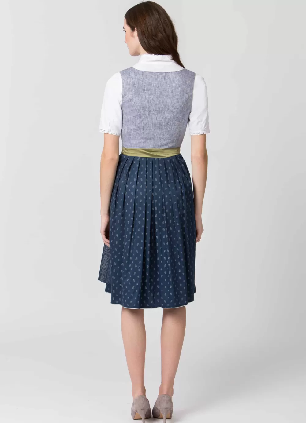 Stockerpoint Dirndl Eleen | 36*Damen Midi Dirndl 60-65 cm | Kurze Dirndl 50-55 cm