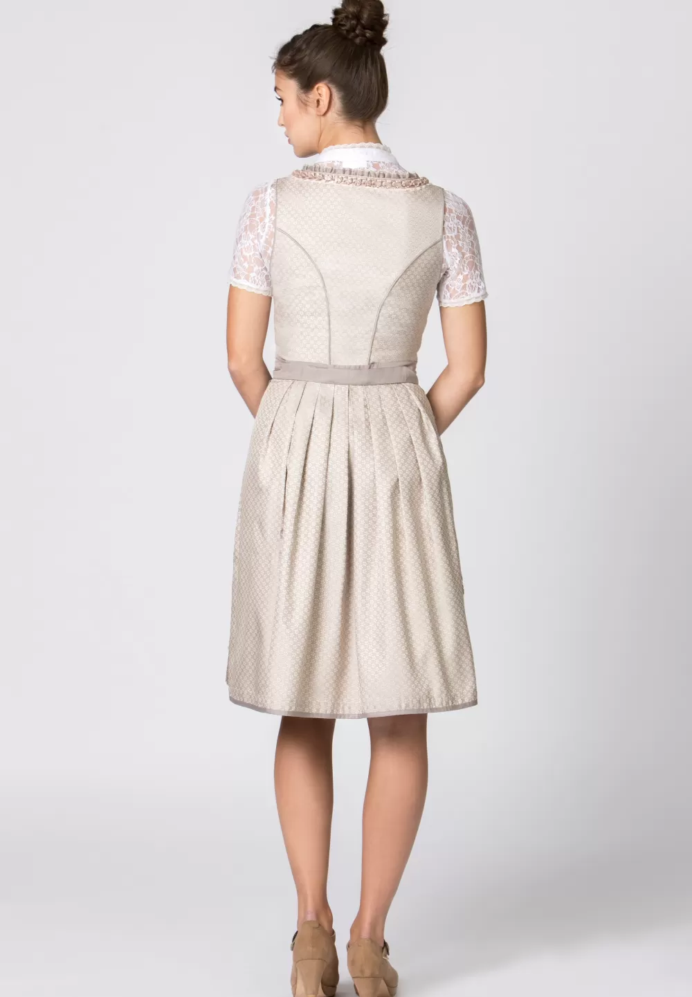 Stockerpoint Dirndl Elyse | 42*Damen Midi Dirndl 60-65 cm | Kurze Dirndl 50-55 cm