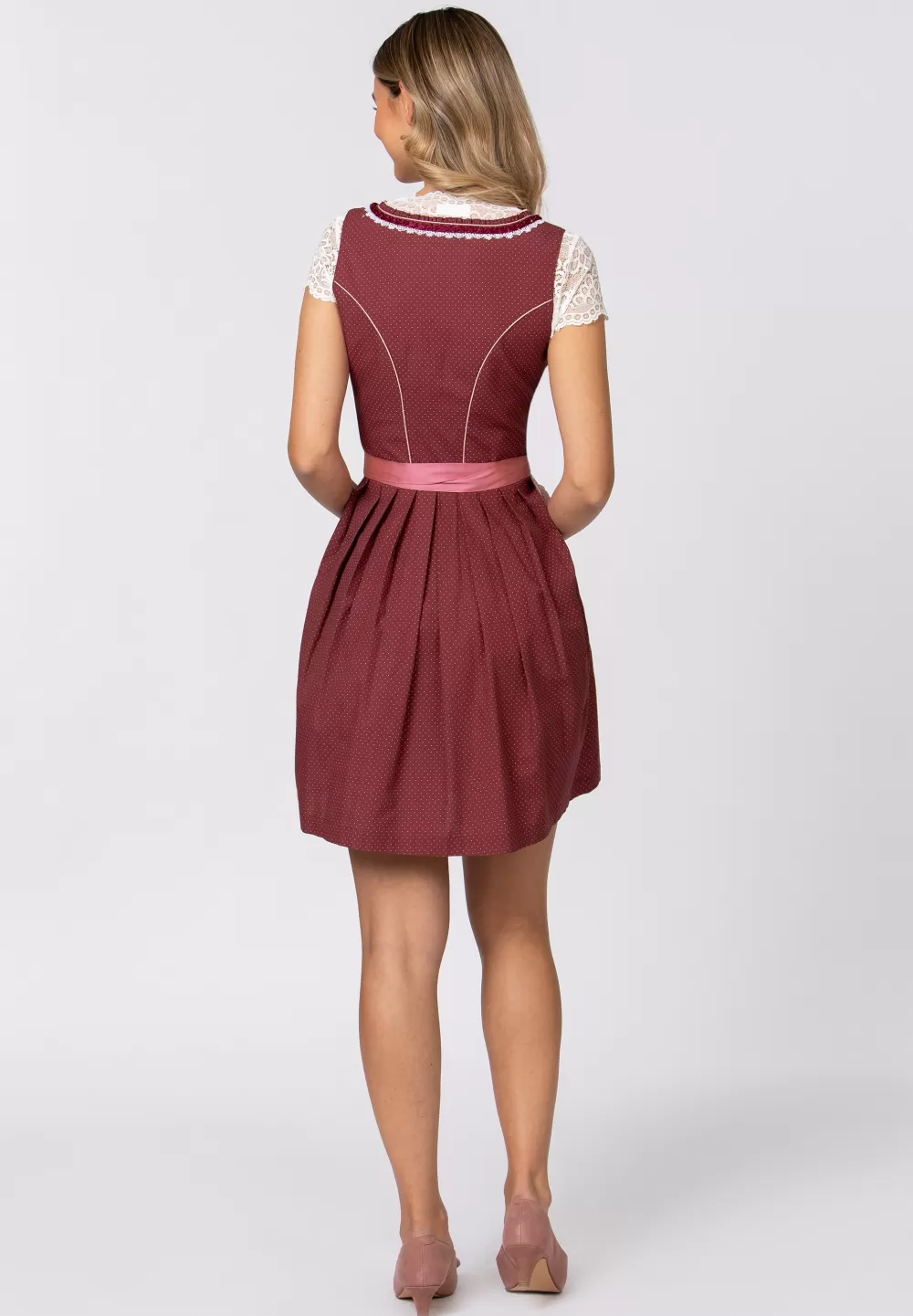 Stockerpoint Dirndl Harper | 32*Damen Midi Dirndl 60-65 cm | Kurze Dirndl 50-55 cm