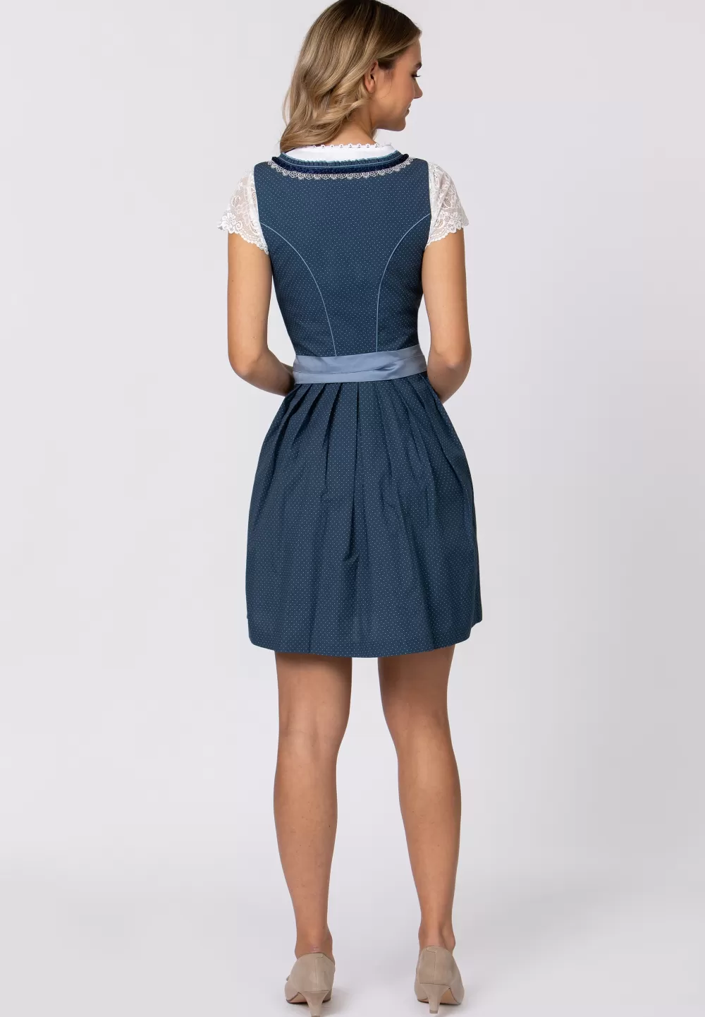 Stockerpoint Dirndl Harper | 32*Damen Midi Dirndl 60-65 cm | Kurze Dirndl 50-55 cm