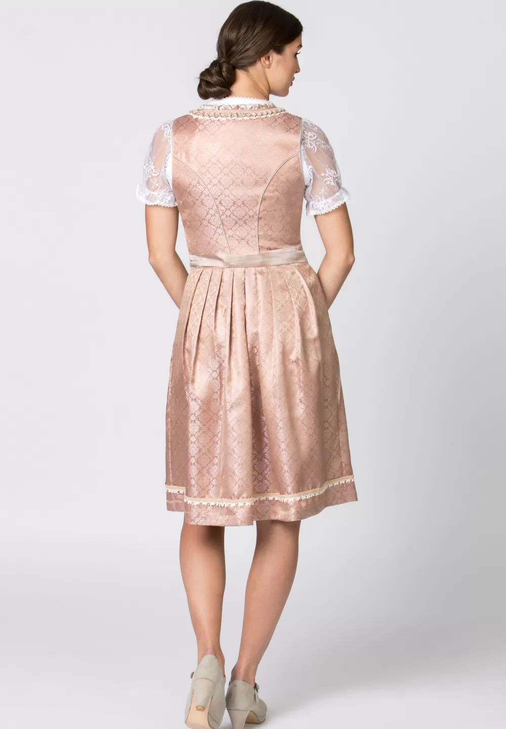 Stockerpoint Dirndl Lilou | 30*Damen Midi Dirndl 60-65 cm | Kurze Dirndl 50-55 cm