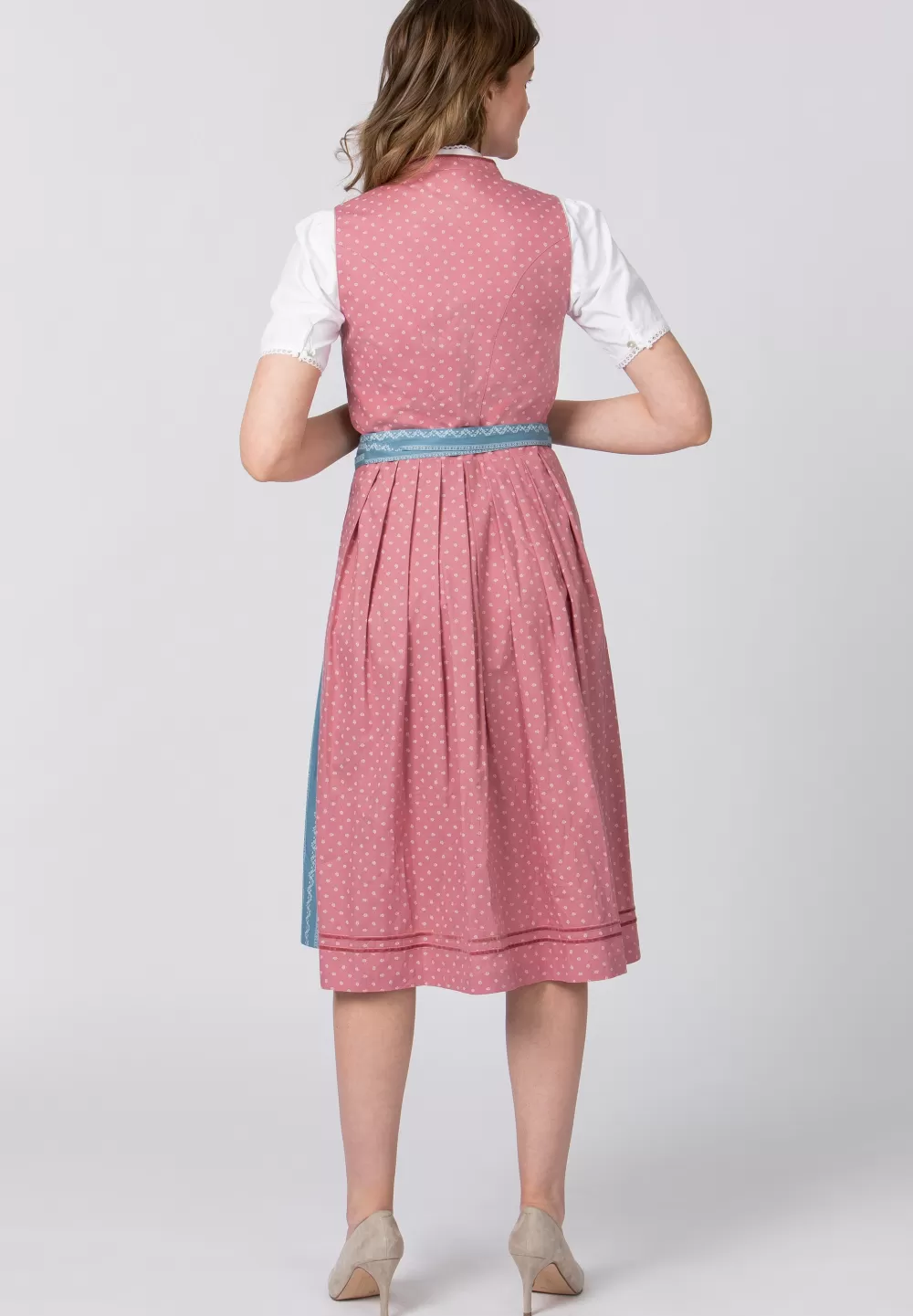 Stockerpoint Dirndl Luciana | 34*Damen Lange Dirndl 70-96 cm | Midi Dirndl 60-65 cm