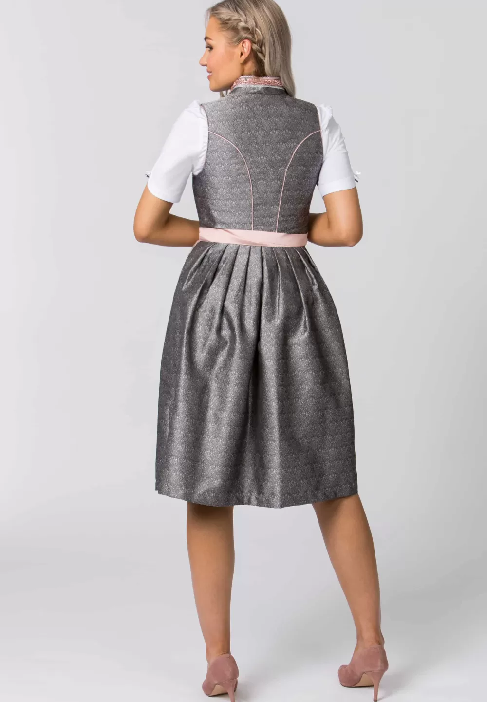 Stockerpoint Dirndl Marietta | 32*Damen Midi Dirndl 60-65 cm | Kurze Dirndl 50-55 cm