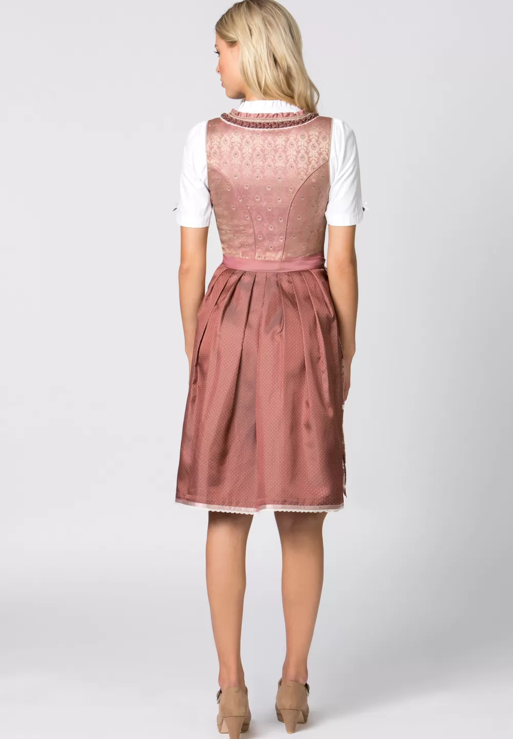 Stockerpoint Dirndl Sylvie | 34*Damen Midi Dirndl 60-65 cm | Kurze Dirndl 50-55 cm