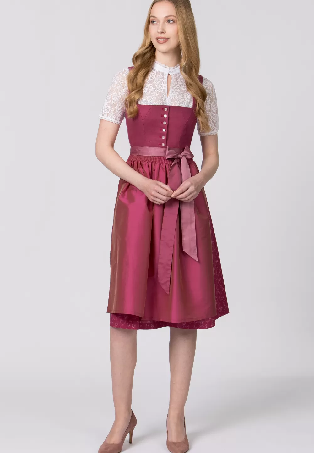 Stockerpoint Dirndl Viano | 34*Damen Lange Dirndl 70-96 cm | Midi Dirndl 60-65 cm