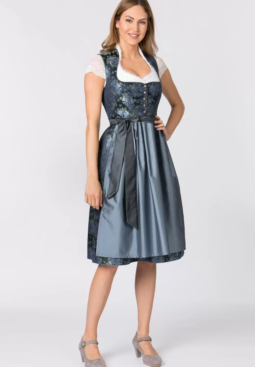 Stockerpoint Dirndl Willow | 34*Damen Lange Dirndl 70-96 cm | Midi Dirndl 60-65 cm