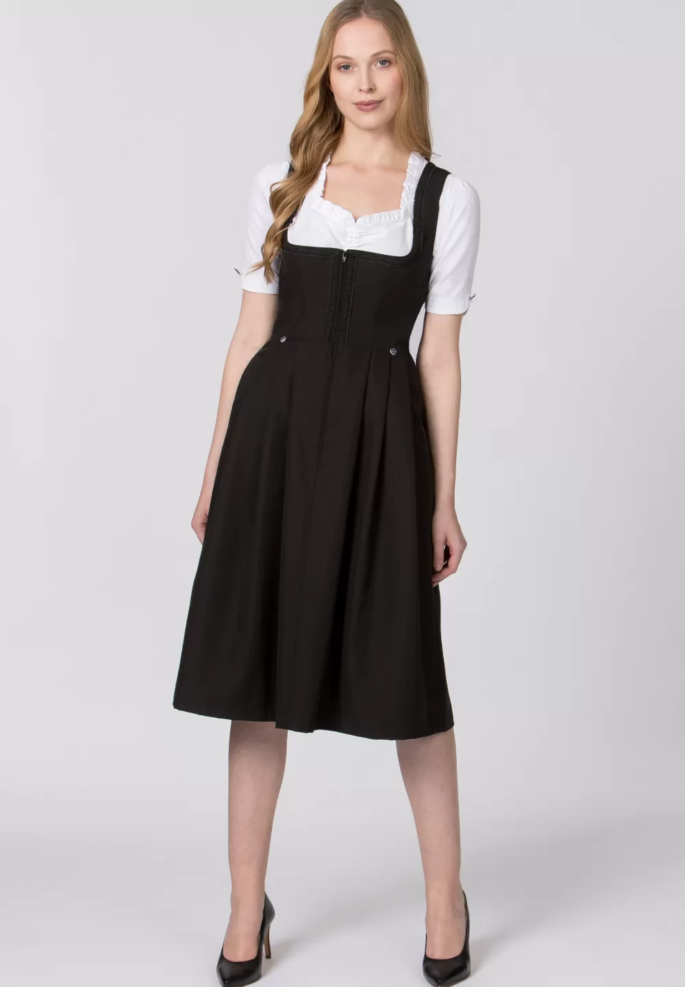 Stockerpoint Dirndl Zita | 52*Damen Lange Dirndl 70-96 cm | Midi Dirndl 60-65 cm