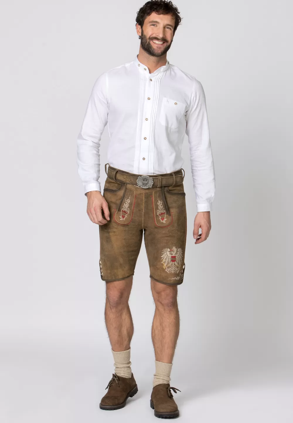 Stockerpoint Hose Austria-Bua | 48*Damen/Herren Kurze Lederhosen | Lederhosen