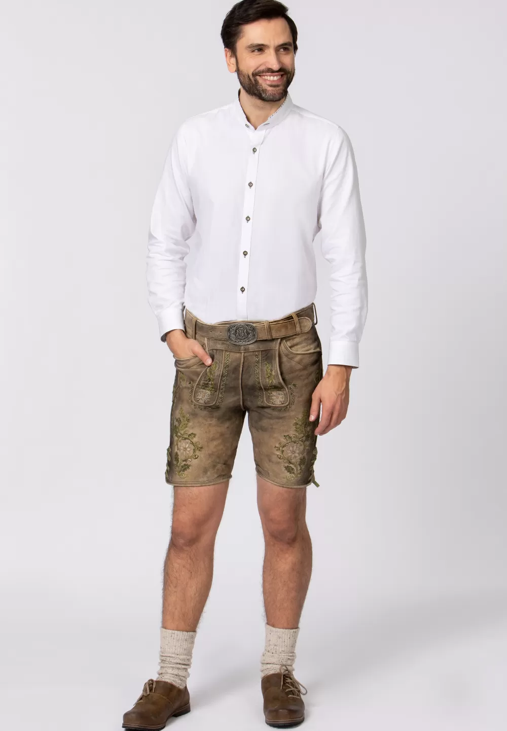 Stockerpoint Hose Franz | 46*Damen/Herren Kurze Lederhosen | Lederhosen