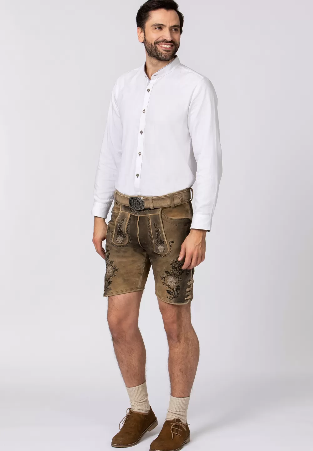 Stockerpoint Hose Franz | 46*Damen/Herren Kurze Lederhosen | Lederhosen