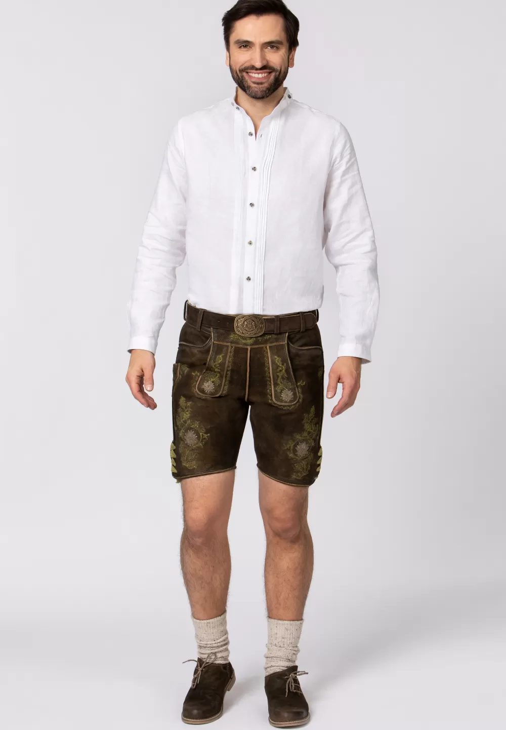 Stockerpoint Hose Hubert | 46*Damen/Herren Kurze Lederhosen | Lederhosen