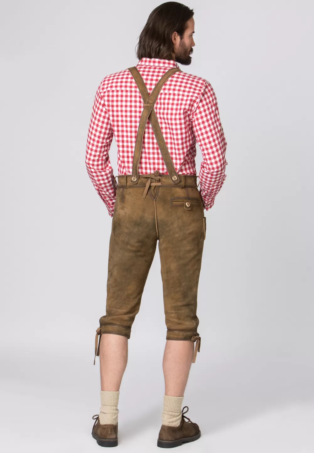 Stockerpoint Hose Justin4 | 44*Damen/Herren Kniebund Lederhosen | Kurze Lederhosen