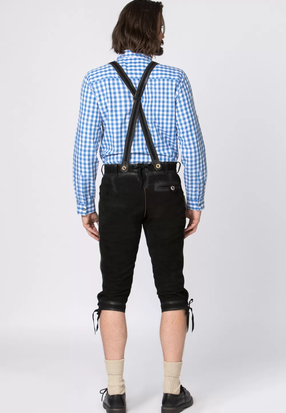 Stockerpoint Hose Justin4 | 46*Damen/Herren Kniebund Lederhosen | Kurze Lederhosen