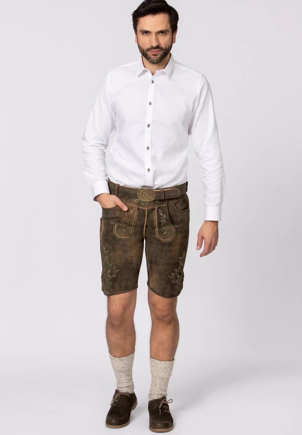 Stockerpoint Hose Leonardo | 46*Damen/Herren Kurze Lederhosen | Lederhosen