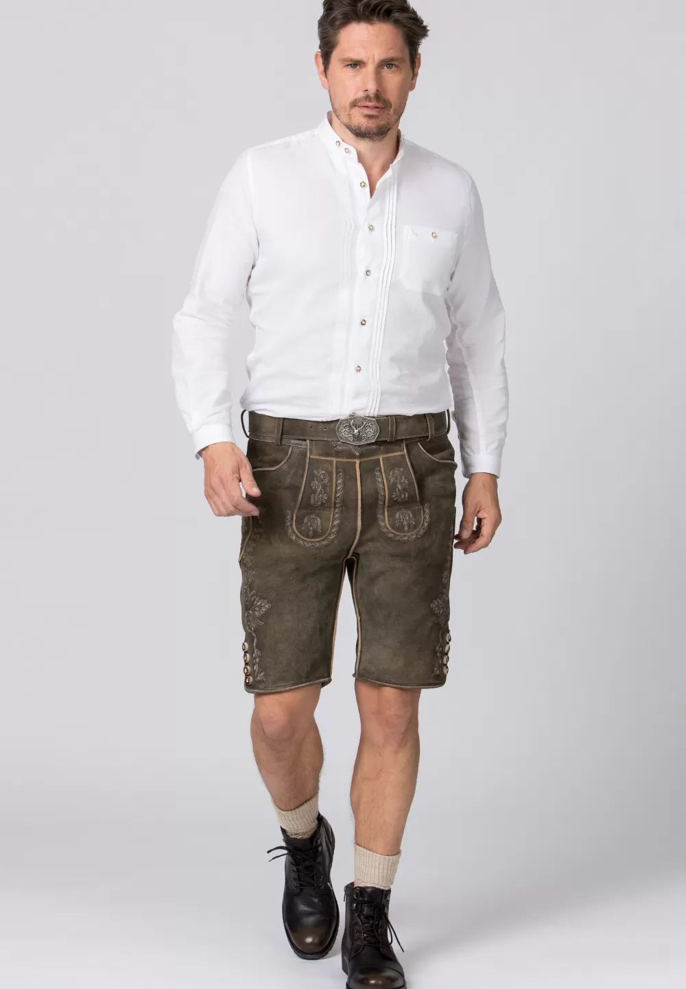 Stockerpoint Hose Oliver | 44*Damen/Herren Kurze Lederhosen | Lederhosen