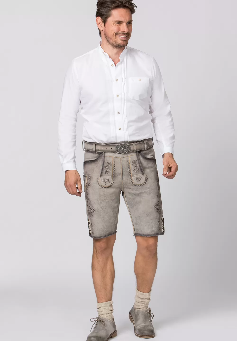 Stockerpoint Hose Oliver | 44*Damen/Herren Kurze Lederhosen | Lederhosen