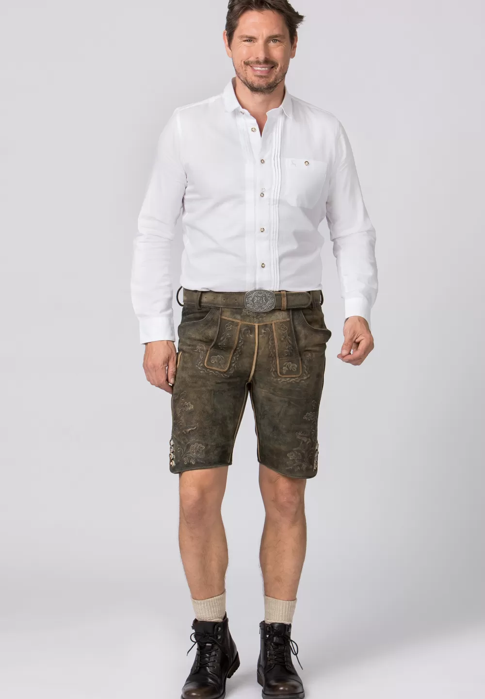 Stockerpoint Hose Romano | 44*Damen/Herren Kurze Lederhosen | Lederhosen