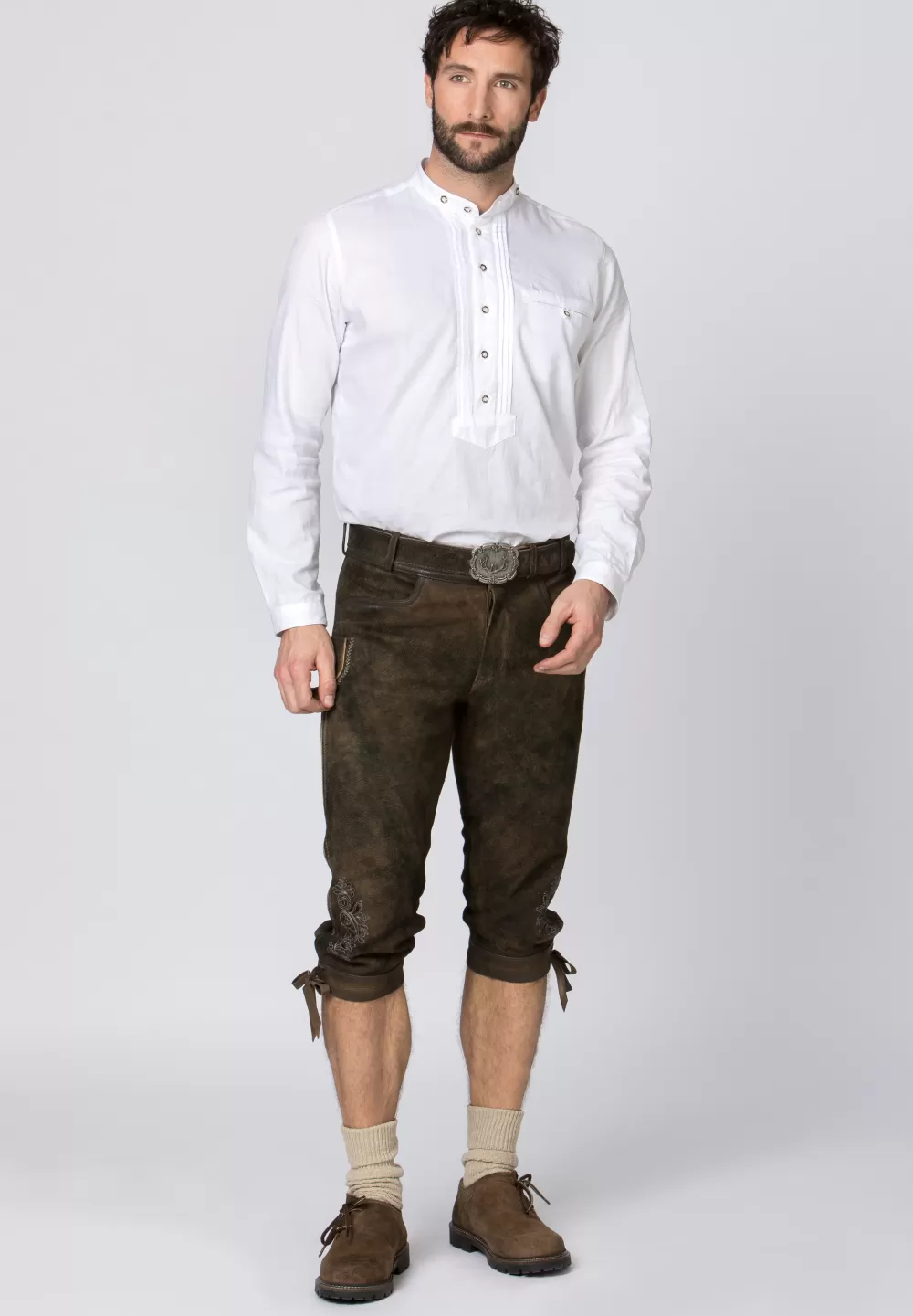 Stockerpoint Hose Sigmar4 | 44*Damen/Herren Kniebund Lederhosen | Kurze Lederhosen