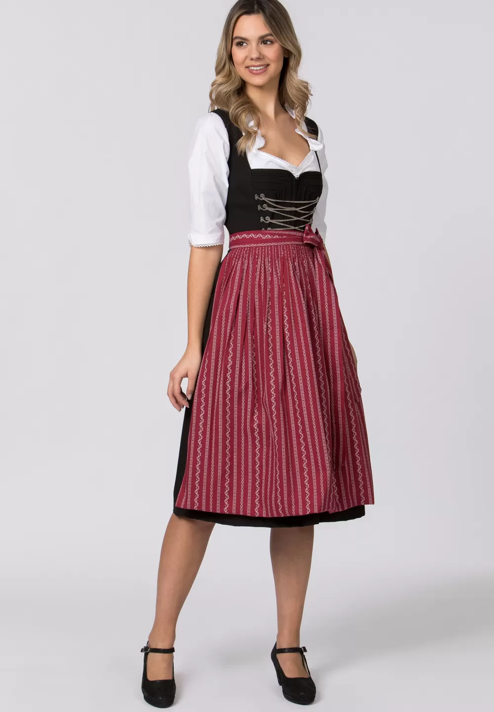 Stockerpoint Schürze Claire | 1 (34-38)*Damen Dirndlschürzen | Lange Dirndl 70-96 cm