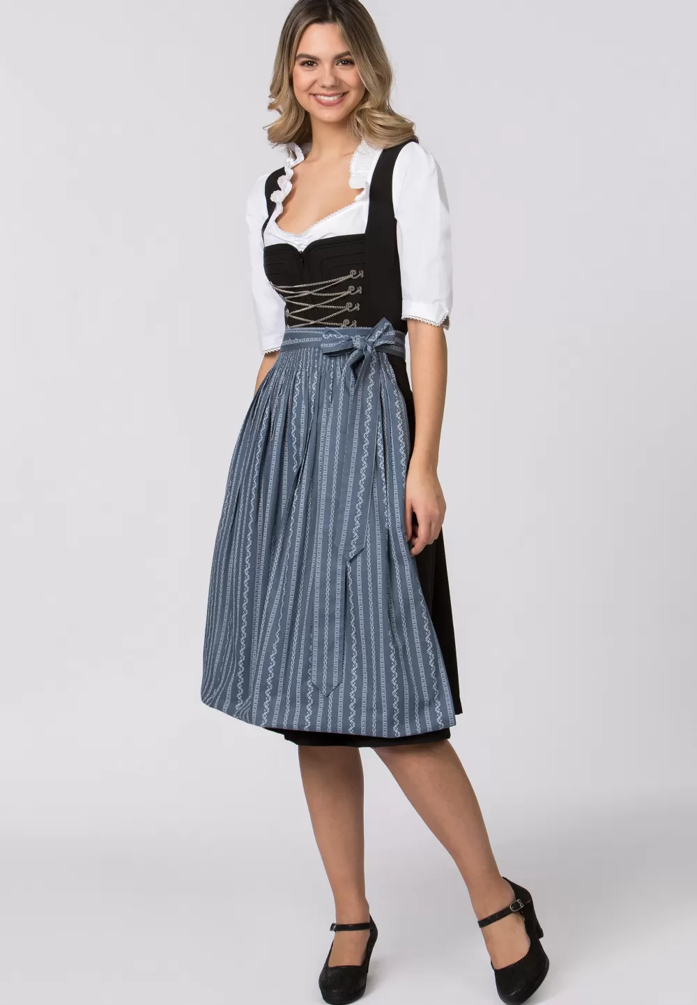 Stockerpoint Schürze Claire | 4 (52-56)*Damen Dirndlschürzen | Lange Dirndl 70-96 cm