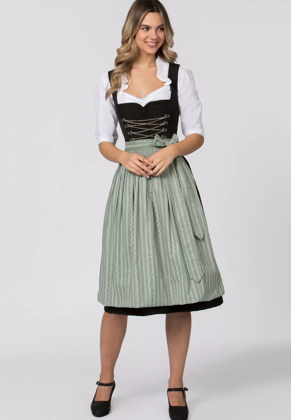 Stockerpoint Schürze Claire | 2 (40-44)*Damen Dirndlschürzen | Lange Dirndl 70-96 cm