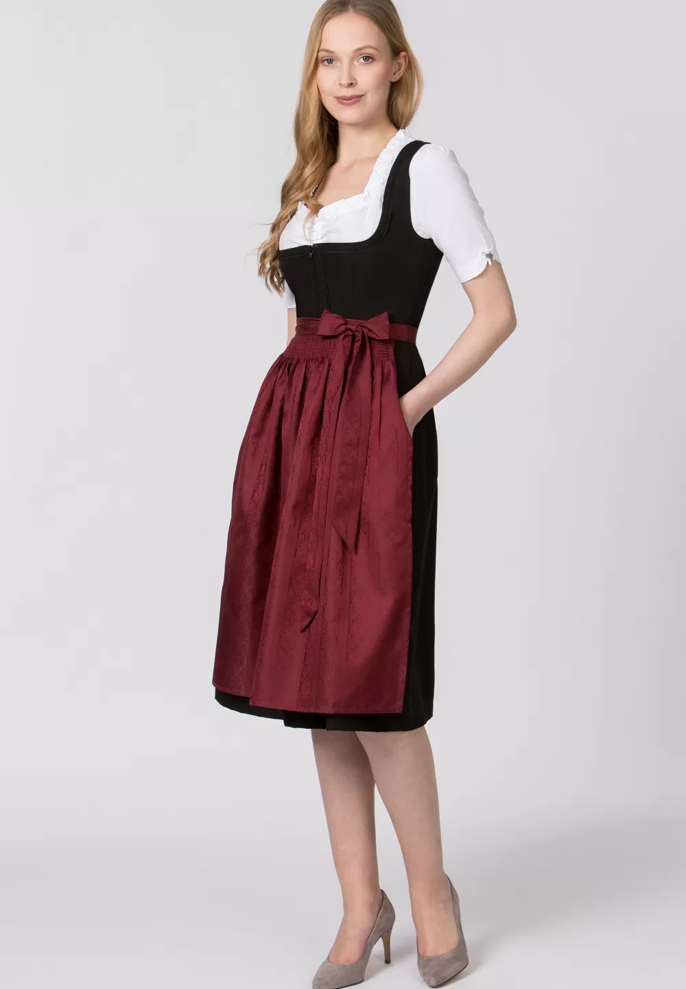 Stockerpoint Schürze Corinna | 4 (52-56)*Damen Dirndlschürzen | Lange Dirndl 70-96 cm