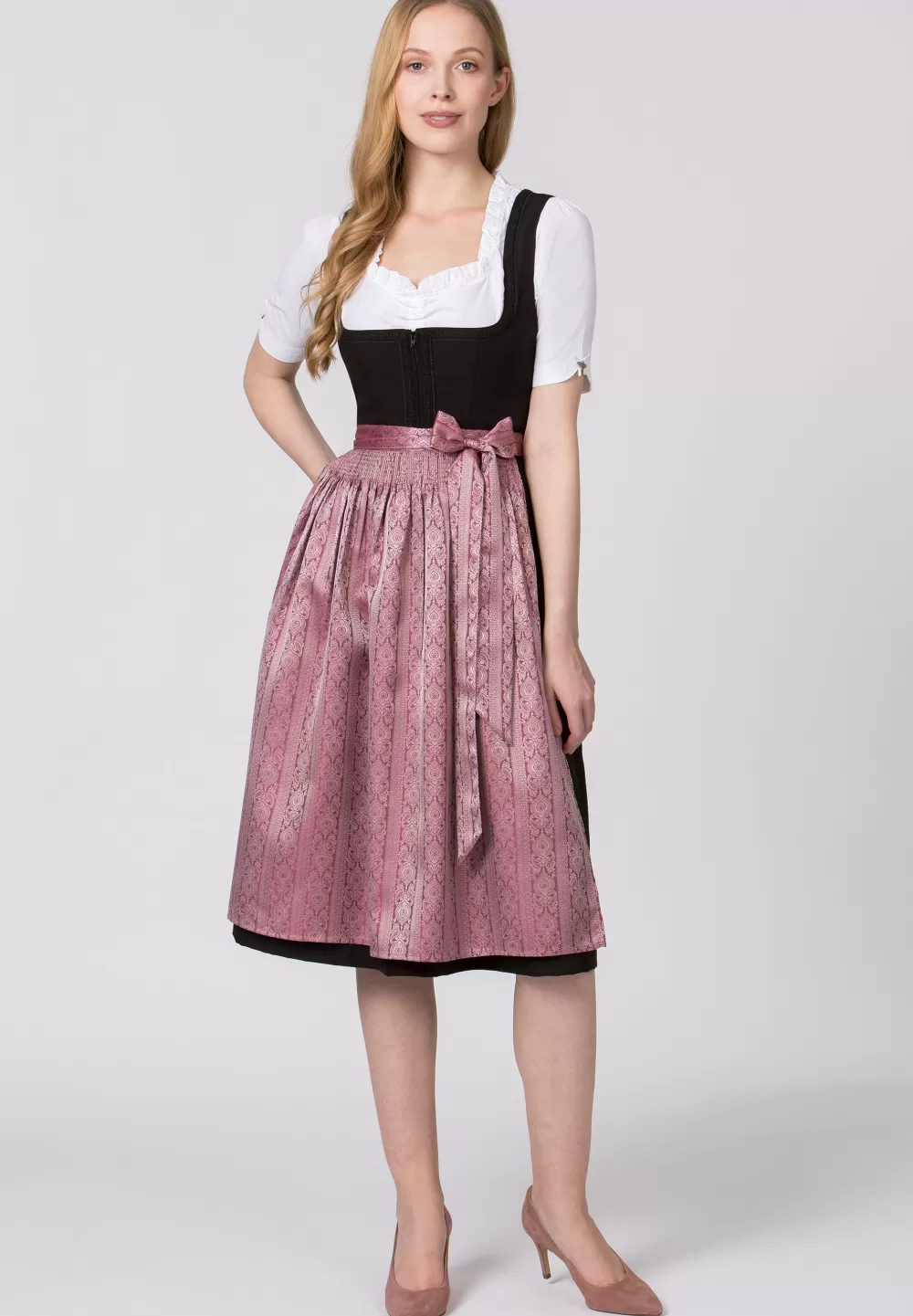 Stockerpoint Schürze Corinna | 2 (40-44)*Damen Dirndlschürzen | Lange Dirndl 70-96 cm