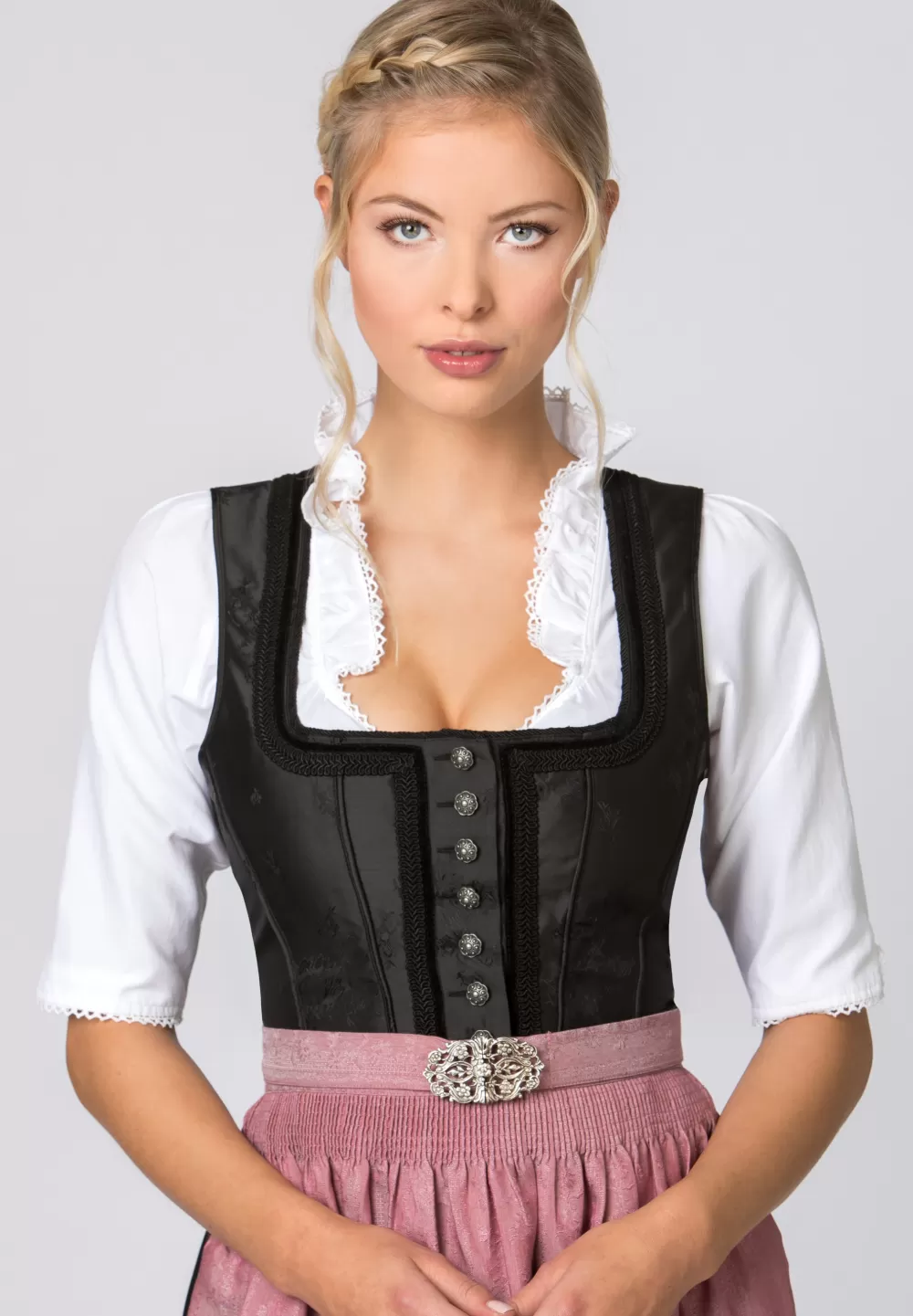 Stockerpoint Schürze SC-300 | 1 (34-38)*Damen Dirndlschürzen | Lange Dirndl 70-96 cm