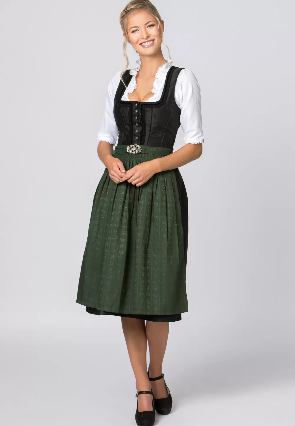 Stockerpoint Schürze SC-300 | 1 (34-38)*Damen Dirndlschürzen | Lange Dirndl 70-96 cm